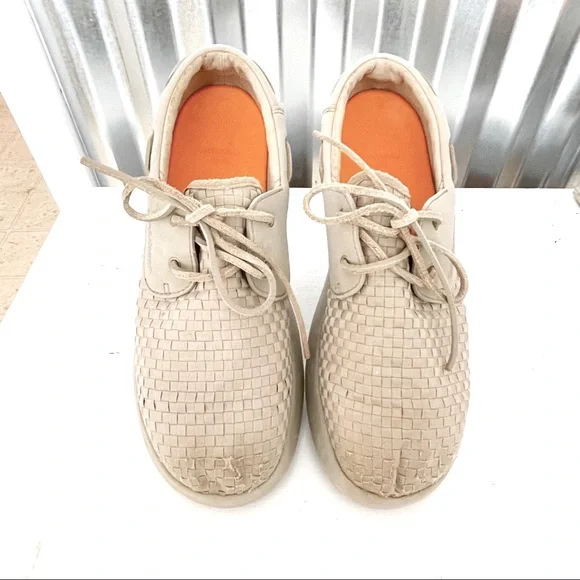 Womens Soft Science The Cruise Loafers Lightweight Woven Leather Laces Boat Tan - Picture 6 of 14